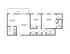 Elegant floor plan showcasing a spacious layout with 2 bedrooms, 2 baths, an open living and dining area, a modern kitchen, and a charming balcony.