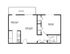 Sleek floor plan showcasing a 1-bedroom apartment with a spacious living room, dining area, and private balcony.