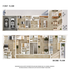 Elegant two-story floor plan featuring a spacious garage, modern kitchen, and inviting dining area on the first floor; upstairs showcases multiple bedrooms and bathrooms with generous living spaces.