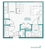 Contemporary 2D floor plan showcasing a studio layout with an open kitchen, spacious bedroom/living area, modern bath, and ample closet space, totaling 356 square feet.