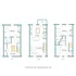 Chic 3-level floor plan featuring 3 bedrooms, spacious living room, modern kitchen, bonus room, and private deck.
