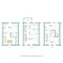 Charming three-level floor plan with three bedrooms, open-concept kitchen and living room, bonus room, and a private deck, perfect for modern living.
