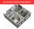 Chic 3D apartment layout featuring a cozy bedroom, modern kitchen with island, stylish living area, and elegant bathroom.