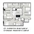 Elegant C7 floor plan with 2 bedrooms, a stylish living room, and a modern kitchen layout. Available on floors 7-9 and 12-18 with 1,001 sq ft size.