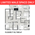 Contemporary floor plan featuring multiple large windows, spacious living areas, and modern kitchen, designed across floors 7-16 with 993 sq ft.