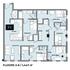 Spacious floor plan for floors 3-6 featuring a 4-bedroom layout, modern kitchen, and open living room, totaling 1,447 sq ft.