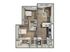 3D Floor Plan of 2x2A