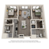 The Danville 2BR/2BA. 844 SF