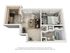 Modern 3D floor plan featuring a cozy 1-bedroom layout with an open-concept living room, fully-equipped kitchen, and a stylish bathroom.