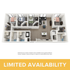 Modern apartment floor plan showcasing 3 spacious bedrooms, an open-concept living area, and a stylish kitchen. Limited availability.
