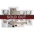 Spacious 3-bedroom apartment floor plan with modern open living area, cozy bedrooms, and sleek kitchen, marked as sold out.