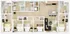 Contemporary 5-bedroom floor plan featuring an open-concept living area, sleek kitchen island, and modern bathrooms. Ideal for spacious living.
