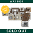 Elegant floor plan showcasing two spacious bedrooms, a modern kitchen, and a cozy living area, ideal for comfortable living.