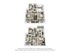 Modern 2-story floor plan showcasing 3 bedrooms, 2 bathrooms, an open-concept living area, and a stylish kitchen with island, perfect for family living.