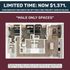 Modern floor plan featuring 3 well-appointed bedrooms, cozy living area, and sleek kitchen design. Limited time offer with significant savings.