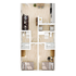Modern 2D floor plan showcasing a stylish apartment with 2 bedrooms, cozy living area, and contemporary kitchen with dining space.