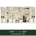 Modern floor plan illustrating 5 bedrooms, a cozy living area, and a sleek kitchen, now available at a special price of $899 or with a $1,200 gift card offer.