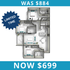 Exclusive deal on a modern floor plan featuring 3 bedrooms, open living area, and spacious kitchen, now only $699.