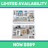 Chic 3D apartment floor plan showcasing modern design with 2 bedrooms, stylish living area, and upgraded kitchen at an unbeatable price of $589.