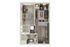 Modern one-bedroom apartment floor plan featuring an open-concept living area, stylish kitchen with island, and cozy bedroom connected to a chic bathroom.