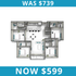 Modern floor plan with reduced price, showcasing 4 bedrooms, an open kitchen, and a spacious living area. Ideal for stylish living now priced at $599.