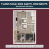 Cozy 1-bedroom apartment floor plan with open living area, modern kitchen, and sleek bathroom. Now available at a discounted price.