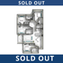 Modern 3D floor plan showcasing spacious layout with multiple bedrooms, stylish living area, and a contemporary kitchen, now sold out.