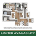 Elegant 3D floor plan showcasing 3 spacious bedrooms, a modern open living area, and a cozy kitchen. Ideal blend of comfort and style.
