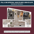 Chic 2-bedroom apartment floor plan featuring cozy living area, modern kitchen, and ensuite bathrooms with $200 discount offer.