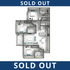 Contemporary 3D floor plan showcasing 3 bedrooms, spacious living room, modern kitchen, and elegant dining area, marked as Sold Out.