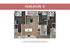 Spacious 3-bedroom floor plan featuring a modern open-concept living area, sleek kitchen with island, and dual bathroom setup.