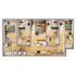 Modern floor plan featuring 3 spacious bedrooms, a cozy living area, sleek kitchen with island, and elegant bathrooms, perfect for stylish living.