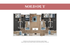 Elegant 3D floor plan showcasing 4 bedrooms, interconnected living and dining area, plus modern kitchen, highlights comfort and style.