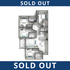 Elegant 3D floor plan showcasing 3 bedrooms with en-suite bathrooms, a modern kitchen, and a spacious open-plan living and dining area. SOLD OUT.