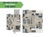 Inviting floor plan showcasing three spacious bedrooms, modern kitchen, and a cozy living/dining area with patio access. Affordable luxury at just $799/month.