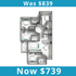 Modern reduced-price floor plan featuring a spacious layout with multiple bedrooms, cozy living areas, and a functional kitchen for a great value.