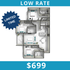 Attractive floor plan features 2 bedrooms, a modern kitchen, a spacious living area, and a private balcony at an unbeatable low rate of $699. Limited time offer!