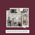 Modern floor plan depicting a spacious apartment with five cozy bedrooms, two elegant bathrooms, and an open living area perfect for entertaining.