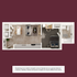 Elegant floor plan showcasing one-bedroom apartment with open-concept living and dining area, modern kitchen, home office space, and a stylish bathroom.