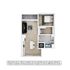 Contemporary floor plan showcasing a single-bedroom apartment with a cozy living area, modern kitchen, and well-appointed bathroom.