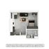 Modern studio apartment floor plan featuring an open-concept living area with stylish kitchen, cozy sleeping space, and sleek bathroom.
