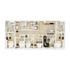 Modern 2D floor plan featuring 5 bedrooms, a sleek open kitchen, and a cozy living area. Ideal for spacious family living.