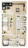 Contemporary 3-bedroom floor plan featuring a spacious open-concept living area, modern kitchen, and two stylish bathrooms.