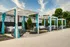 Cabanas on rooftop terrace at Model Tobacco Lofts in Richmond.
