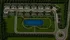 Charming residential site plan showcasing a serene community with multiple buildings, lush green spaces, and a tranquil pond centerpiece.