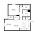 Hampden 1 BR Floorplan