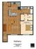 Charming Mulberry apartment floor plan showcasing 1 bedroom, open-concept living room, stylish kitchen, and spacious bathroom, totaling 491 sq ft.