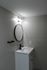 4029 walnut street unit 19 renovated philadelphia university city.  renovated bathroom with sink vanity, mirror, and black finishes.