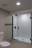 4029 walnut street unit 19 renovated philadelphia university city. bathroom with standing tiled shower with black finishes