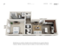 Charming 1-bedroom, 1-bathroom 3D floor plan with 490 sq ft featuring a cozy living room and a modern kitchen.